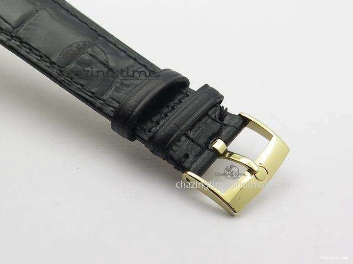 0310 Contemporary De Ville MK 1:1 Best Edition YG White Dial On Black Leather Asian Seagull T1701 (Sec@6) 8233